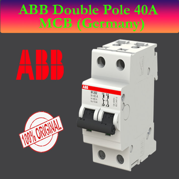 ABB%20Double%20Pole%2040A%20MCB%20Circuit%20Breaker%20Breaking%20Capacity%206kA%20Germany%20Original%20-%20Image%202