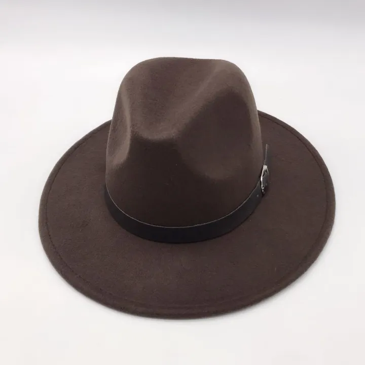 %EF%BC%88New%EF%BC%89Vit%20Fox%20Fedora%20Hat%20With%20Buckle%20Pure%20Color%20Fedora%20Hat%20-%20Image%204