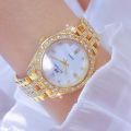 Luxury BS Brand Women Gold Stainless Steel Quartz Watch Military Crystal Casual Wrist Watches Rhinestone.