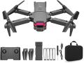 Drones with Dual Camera for Adults-F190 Drone with Carrying Case, Foldable RC Drone, Altitude Hold, Headless Mode,Camera Drones for Adults/Beginners, Christmas Gifts Black,1 Battery. 