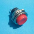 Round Shape 3A/125V SPST Red Panel Mounting Momentary 2 Pin Push Button Switch. 