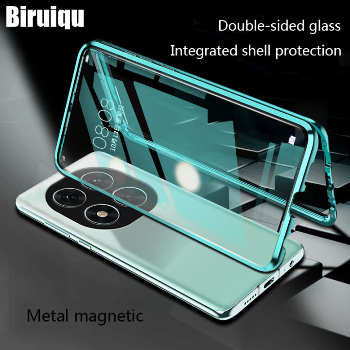 Biruiqu For Redmi Note 14 Pro Magnetic Absorption Case Metal