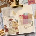 40pcs/pack Museum Series Decorative Stickers Scrapbooking Stick Label Diary Album Stationery Retro Stamp Plant Sticker.