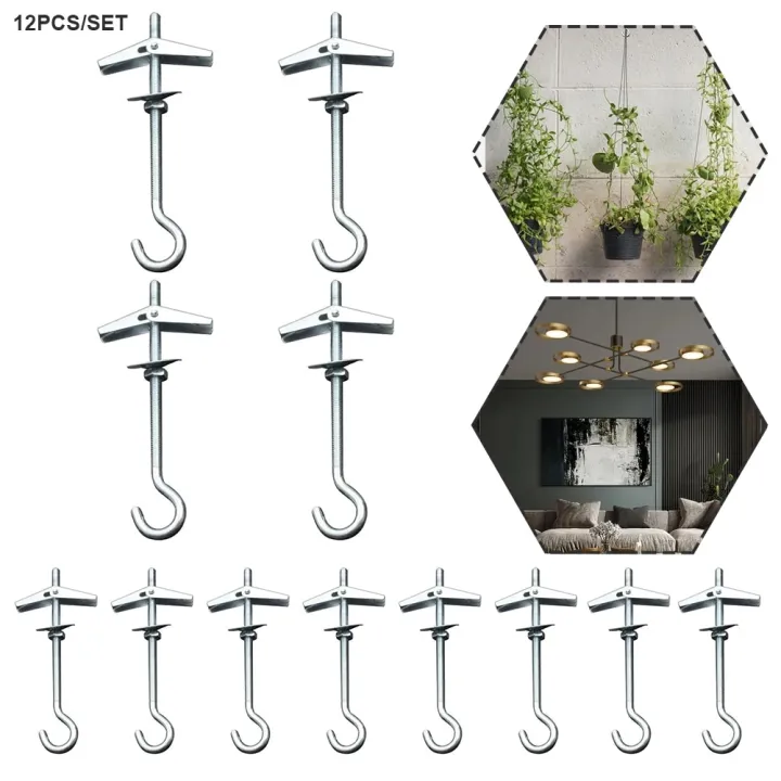 12pcs Ceiling Hook For Hanging Plants Fixing Anchor Plasterboard M 4 ...