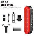 Laser Bike Light Smart Sensor Brake Taillight Rear Safety Warning Bicycle Light USB Rechargeable Waterproof Helmet Cycling Light. 