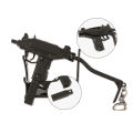 15CM Alloy Miniature UZI Model Submachine Gun Pendant High Quality Pistol Keychain Craft Pendant Fake Gun Weapon Kids Gifts Leima. 