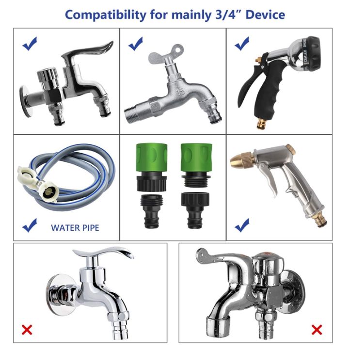 Garden%20Quick%20Connect%20Release%20Water%20Hose%20Fittings%20Plastic%20Connectors,%20Male%20&%20Female%203/4%20Inch%20GHT%2010Pcs%20-%20Image%203