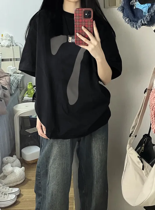 plus%20Size%20Women's%20Cotton%20round%20Neck%20Short%20Sleeve%20Printing%20T%20T-shirt%20Women's%20Summer%20Casual%20Loose%20Couple%20Top%20Clothes%20-%20Image%202