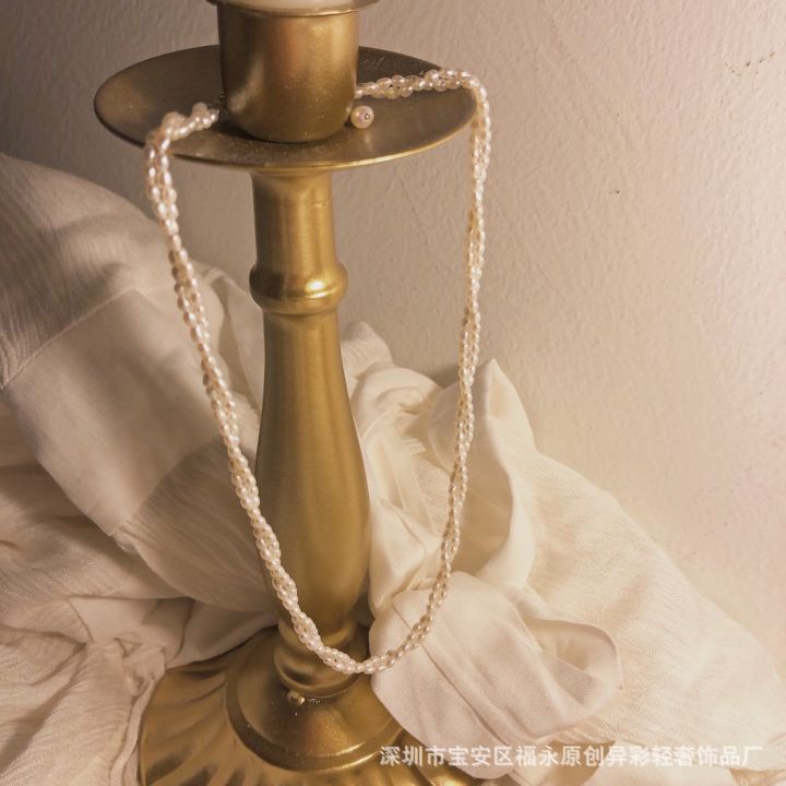 Colorful%20pearl%20necklace%20female%20clavicle%20chain%20choker%20French%20retro%20sense%20of%20luxury%20simple%20niche%20Internet%20celebrity%20natural%20ins%20-%20Image%204