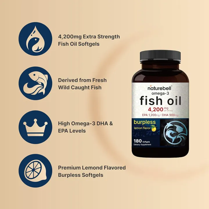 NatureBell%20Omega%203%20Fish%20Oil%204,200mg%20Highly%20Purified%20EPA%201,200mg%20&%20DHA%20900mg%20Lemon%20Flavored%20180%20Softgels%20-%20Image%203