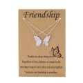 Best Friend Butterfly Necklace for Women Friendship Necklace Animal Card Clavicle Chain Pendant Mother Day Gift Designer Jewelry.
