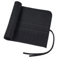 Paint Brush Holder Roll Up Paint Brush Case for Artist Acrylic Oil Watercolor, Paint Brush Holders 30 Slots Black.