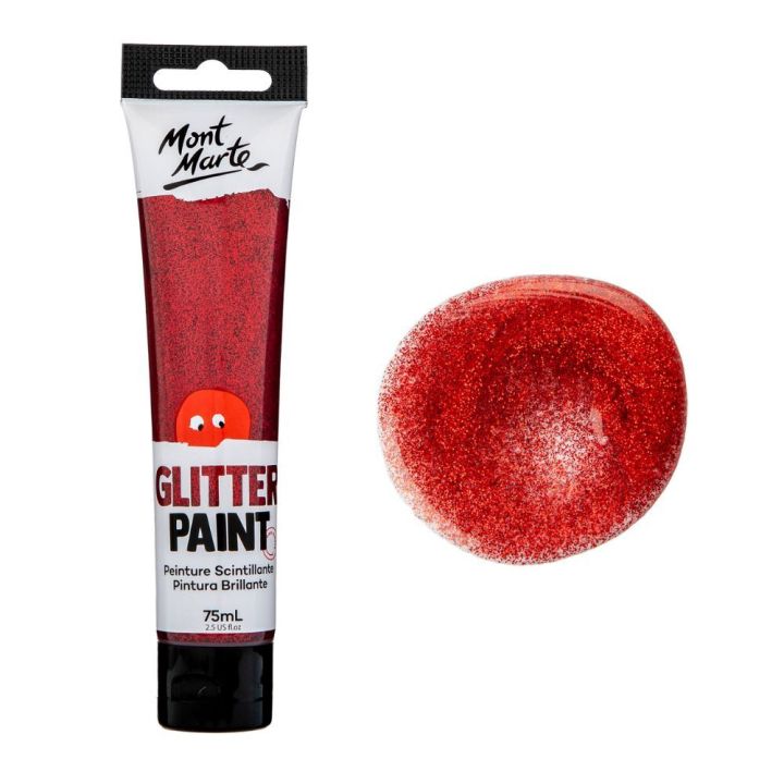 Mont%20marte%20Glitter%20Paint%2075ml%20Red%20-%20Image%202