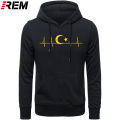 REM turkey fans cheer moon star heartbeat Fo'r men casual cotton long sleeve T-shirt funny Turkish flags Hoodies, sweatshirts.
