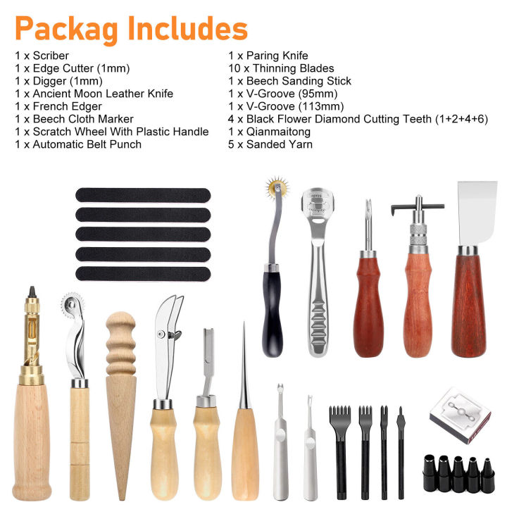 18pcs%20Leather%20Tooling%20Kits%20Include%20Awl%20Polish%20Tool%20Punch%20Tool%20Leather%20Craft%20Punch%20Tools%20Kit%20For%20Beginner%20Professionals%20-%20Image%203
