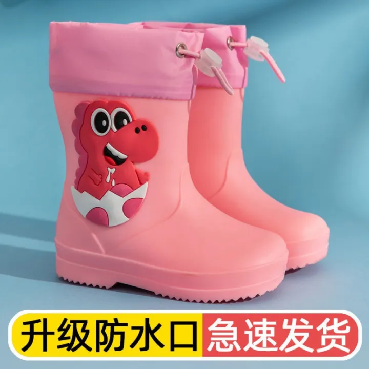 rain%20boots%20kids%20rain%20boots%20kindergarten%20baby%20new%20girls%20anti%20slip%20waterproof%20corset%20boys%20water%20shoes%20high%20cross-border%20ancient%20-%20Image%205