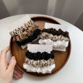 3Pc/set Silk Satin Scrunchies Simple Elegant Solid Color Small Intestine Hair Rope High Elastic Hairband French Hair Accessories Bayline.