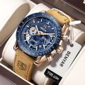 1pc BY BENYAR Watch For Men Chronograph Men's Watch Analog Quartz Movement Stylish Sports Designer Wrist Watch 1181.1inch Waterproof Elegant Father's Day Gift. 