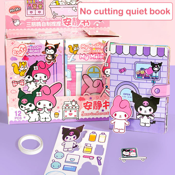 %E3%80%90Limited%20Time%20Only%E3%80%91%20Pochacco%20Kulomi%20Quiet%20Book%20Cute%20My%20Melody%20Cartoon%20Hello%20Kitty%20Sticker%20Games%20Funny%20Gift%20Decompress%20DIY%20Kids%20Toys%20-%20Image%202