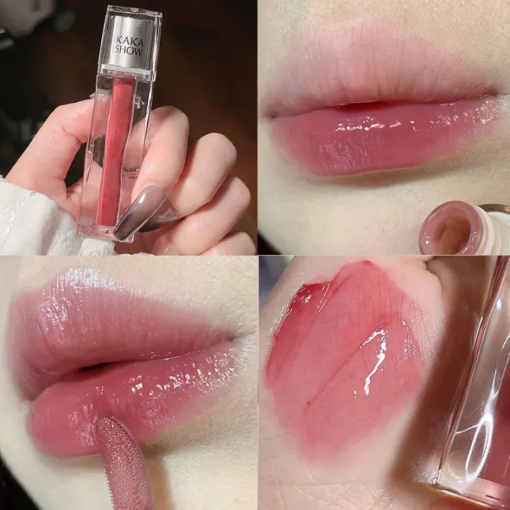 KAKASHOW Mirror Lip Gloss Water Glass Lipgloss Moisturizing Liquid Lipstick Red Lip Tint Waterproof Makeup Korean Cosmetics