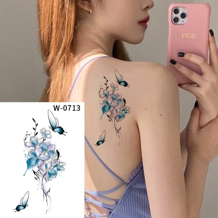 Elegant%20and%20Trendy%20Waterproof%20Tattoo%20Stickers%20for%20Females%20-%20Black%20Flower%20Tattoos%20for%20a%20Unique%20Body%20Art%20Experience%20-%20Image%205