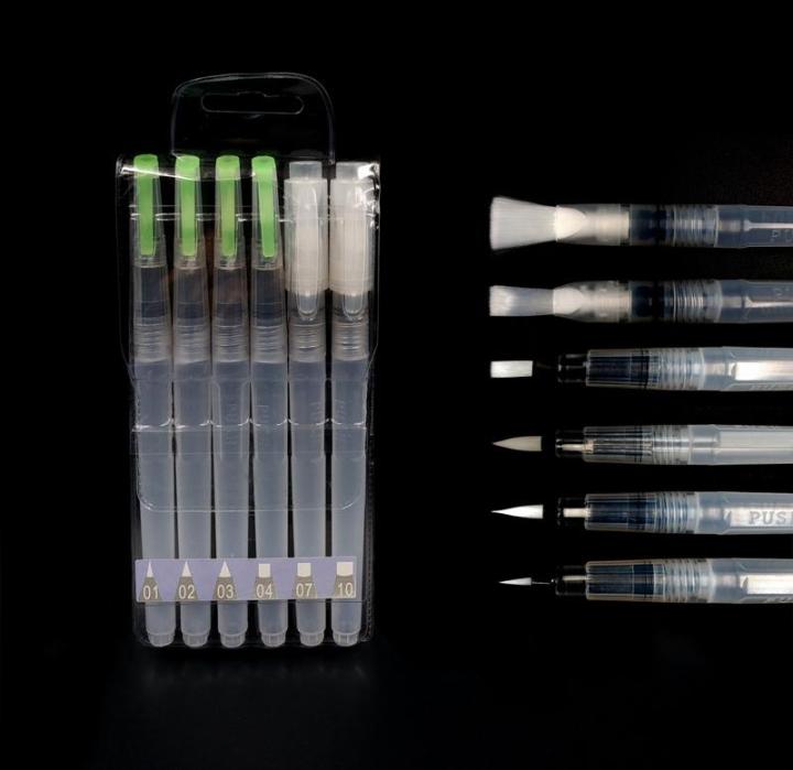 Water%20Brush%20Pen%20Set%206pcs%20Large%20Capacity%20Different%20Shapes%20Soft%20Calligraphy%20Water%20Paint%20Brush%20Drawing%20Brush%20Pen%20-%20Image%203