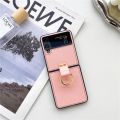 For Samsung Z Flip 1 2 3 Case With Ring Buckle Retro PU Leather Shockproof Phone Case For Samsung Galaxy Z Flip 4 5.