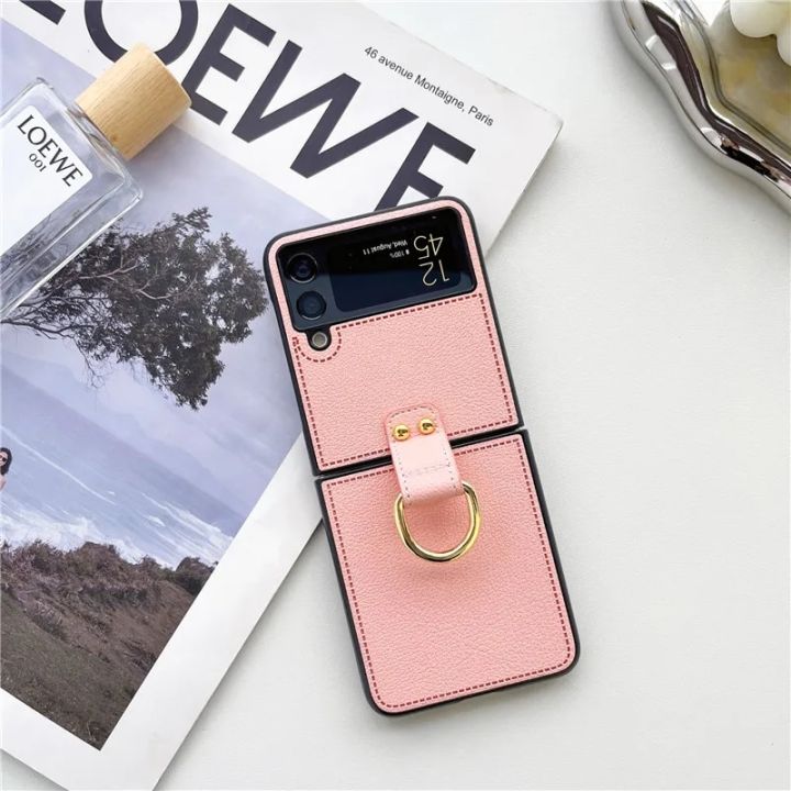 For%20Samsung%20Z%20Flip%201%202%203%20Case%20With%20Ring%20Buckle%20Retro%20PU%20Leather%20Shockproof%20Phone%20Case%20For%20Samsung%20Galaxy%20Z%20Flip%204%205%20-%20Image%207