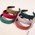 Korean version of the autumn and winter new solid color velvet headband female show face small wide-brimmed plush headband high skull sponge headband girl.