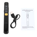 Laser Pointer Black USB Receiver Plug and Play Rechargeable Presentation Click Pointer for Classroom Office Meeting. 