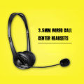 3.5mm Computer Headset with Microphone Noise Cancelling Head-mounted Headphone Wired Call Center Headsets for Business Call Center YWCR. 