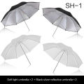 Reflective Umbrella Photo Studio Set 33 ' 84 cm Silver White Soft Light Umbrella + Dual-use 4 Pieces Photography Accessories House Foocus.