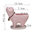 Cat Tail Shape Ceramic Flower Pot Succulent Cactus Ceramic Flower Pot Cartoon Cute Personality Ornament Cute Llama Hippopotamus Cat Juicy Flower Pot With Drain Tray Indoor Home Decoration Bonsai.