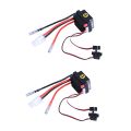 2X Rc ESC 320A 6-12V Brushed ESC Speed Controller with 2A BEC for RC Boat U6L5. 