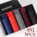 5PCS/Lot 8XL Mesh Hole Mens Underwear Boxers Men Boxer Underwear men Boxers for Men Underwear Boxer Shorts Men Boxers Men Pantis. 