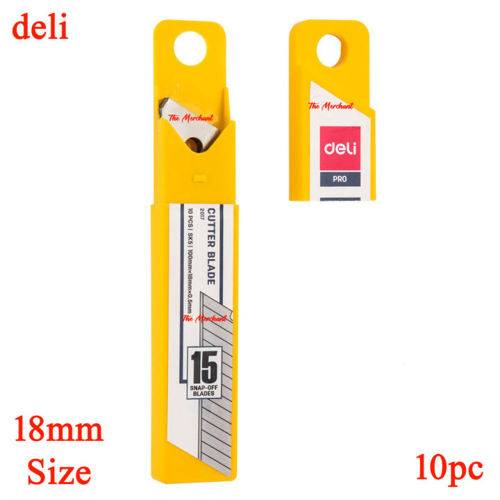 Deli%20Anti%20Cutter%20Blade%20-%2018mm%20Size%20-%2010pc%20(Box)%20E2011%20-%20Image%202