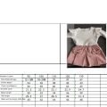DSstyles 2 Pieces Baby Girls Skirt Set Cute Long Flying Sleeves Round Neck Tops Pleated Skirt With Bowknot Cotton Outfits For Girls.
