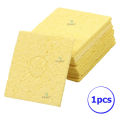 1pcs Soldering Sponge 60mm x 60mm for Iron Tips, Soldering Iron Cleaning Sponge Solder Tip Welding Clean Pads, Yellow Square. 