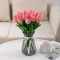 10Pcs/set Artificial Tulips Flower Lifelike Realistic Plastic Faux Silk Floral Simulation for Home.. 
