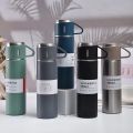 New 304 stainless steel thermos flask set one lid multi-use handle portable cup business office three-piece set coffee cup. 