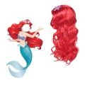 Little Mermaid Ariel Accessories for Girls Crown Necklace Hair Hoop Wig Glove Set Christmas Birthday Party Cosplay Accessories.
