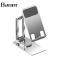Baoer Cell Phone Stand Fully Adjustable Foldable Desktop Phone Holder Cradle Dock For Desk Bed Kitchen Home Office.