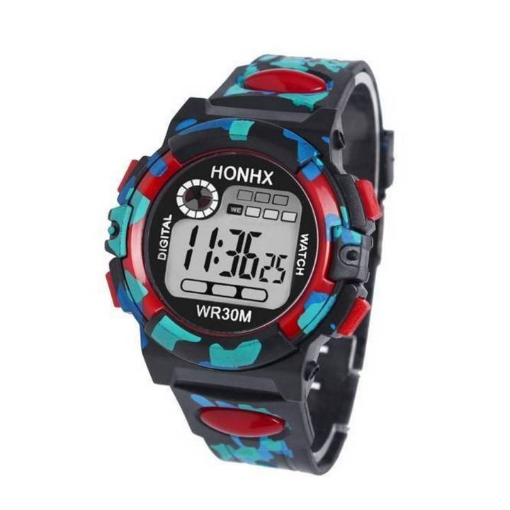 （New）Kid Boy Girl Waterproof port Child Electronic Watch Watche Rd Multifunction