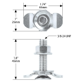 L Track Threaded Stud Fittings L-Track Threaded Double Stud Lug Fitting Tie Down, Used with L Track Rails Durable Easy Install Easy to Use , Gold.