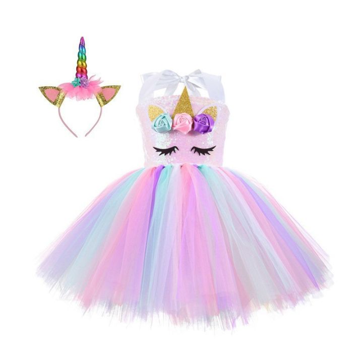 Convex%20Skirt%20Amazon%20Exclusive%20Rainbow%20Unicorn%20Sequin%20Show%20Dress%20Halloween%20Costume%20Princess%20Tutu%20Tzai%20Skirt%20-%20Image%207