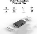 OTG Type C SD TF Card Reader 6 in 1 USB 3.0 Micro USB Flash Drive Adapter. 