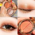 2 Colors Eye Shadow Palette Matte Glitter Pearlescent Matte Orange Gold Glitter Pumpkin Portable Small Plate Beauty Makeup Abandon Abandon.