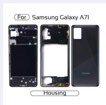 Full Body Housing for Samsung Galaxy A71 (LCD Frame Panel,Middle Frame and Back Panel)