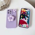 3D Cute Flower Stand TPU Soft Case for Samsung Galaxy A02 A03 A04 A13 A14 A33 A34 A53 A54 A73 Mobile Phone Holder Cover.