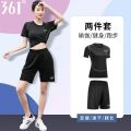 361Fitness Clothes Women's Sports Suit Morning Running Step Quick Drying Clothes Gym Yoga Clothes Summer Top Women. 